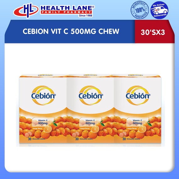 CEBION VIT C 500MG CHEW (30'Sx3)